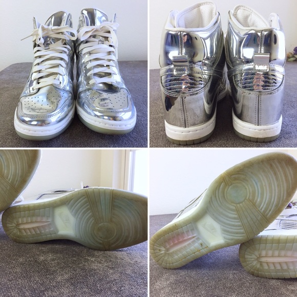 SOLD! Nike Dunk Sky Hi Super Bowl Silver Sneakers - Picture 7 of 8